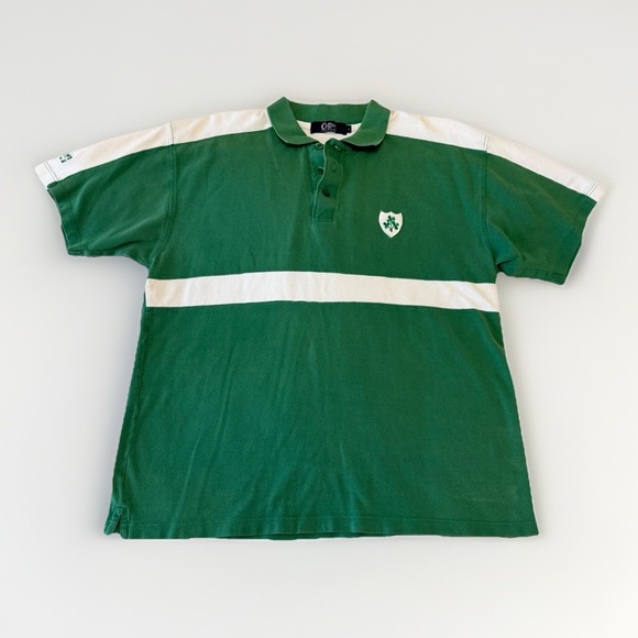 Cotton Traders Other - Cotton Traders Vintage Men's Ireland Green Rugby Shirt Large Futbol Soccer 2001